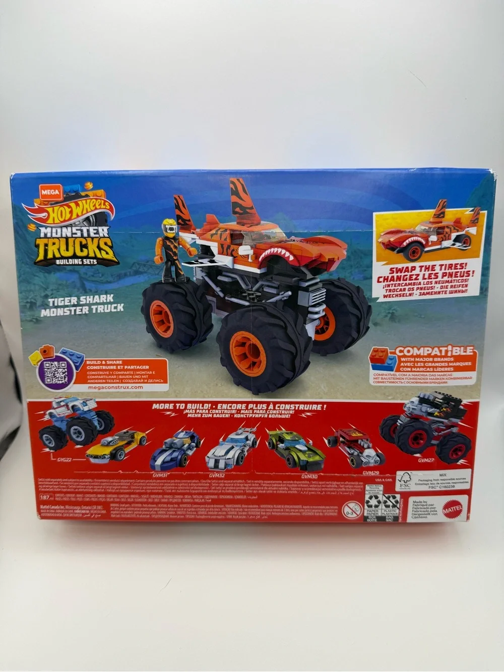 Mega Hot Wheels Monster Truck Building Toy Set